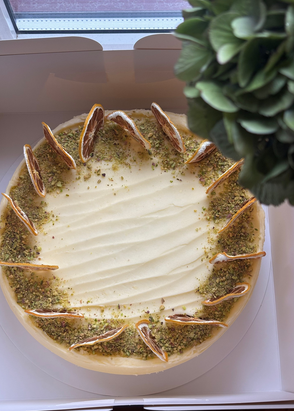 1 layer sponge filled and covered in buttercream